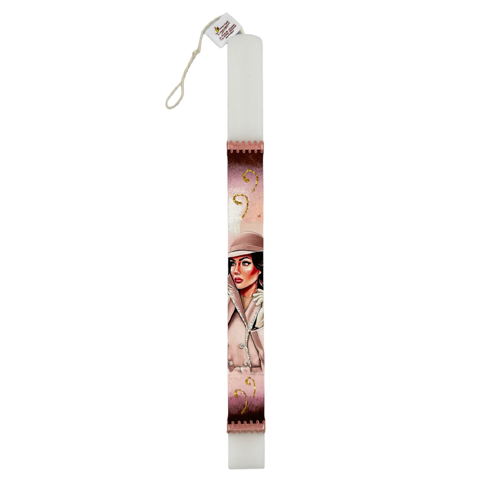 DreamlightΛαμπάδα κοπέλα ροζ χρυσό 37 εκpapell.gr